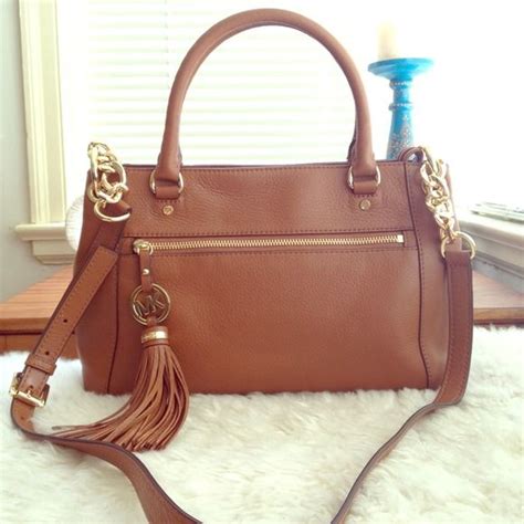 michael kors charm tassel satchel|Michael Kors satchels.